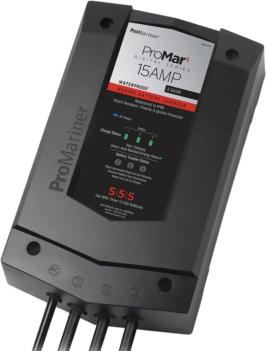 ProMariner 31515 ProMar1 DS Generation 3 Digital Battery Charger - 15 Amp, Black, Standard