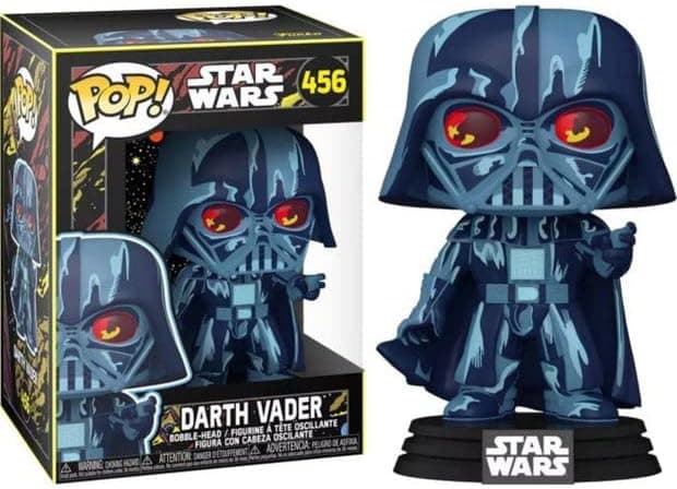 Funko POP! Star Wars Retro Art Exclusive Darth Vader #456 w/ Free Acrylic Case