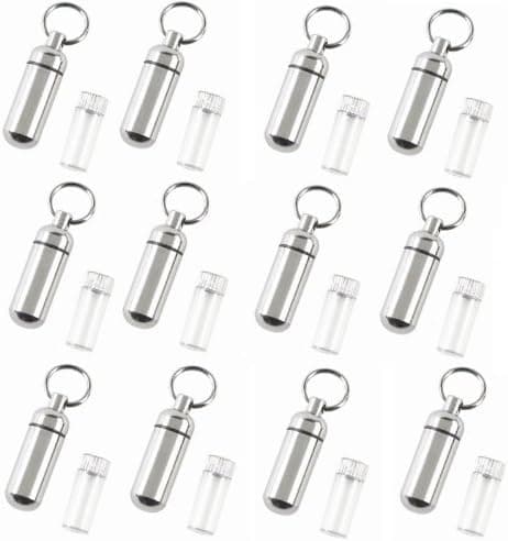 12 Chrome GPS Geocaching Aluminum ID Holder HEAVY Duty Set with Inner Tubes ..... Best Seller on Amazon!