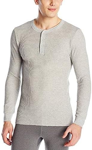 Fruit of the Loom Men's Classic Midweight Waffle Thermal Henley Top