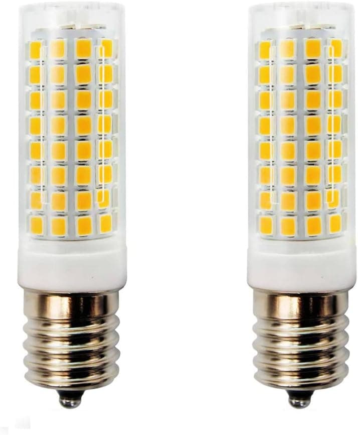 E17 LED Microwave Light Bulbs, 75W Halogen Bulb Replacement, Warm White 3000K, Over Stove Appliance Bulb, Range Hood Bulbs(2 Pack)