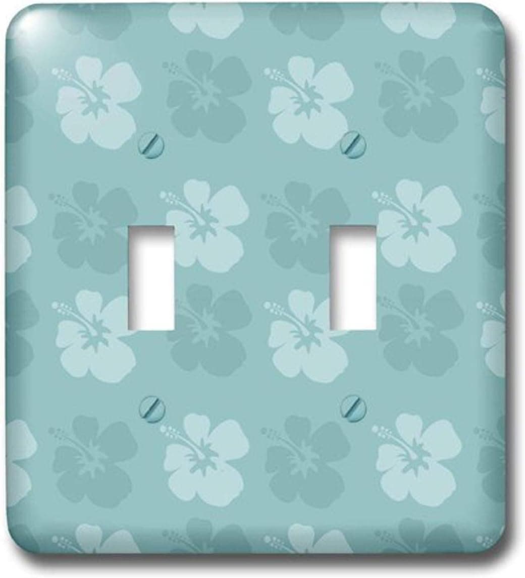 3dRose lsp_192641_2 Blue Hibiscus Tropical Hawaiian Flowers Toggle Switch