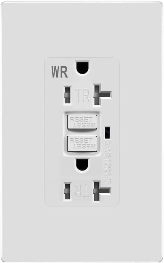 GFCI 20A WR TR Self Testing Outlet Weather Tamper Resistant Receptacle Ground Fault Circuit Interrupter Outlet Micmi (20A GFCI Self Test WR TR 1pack)