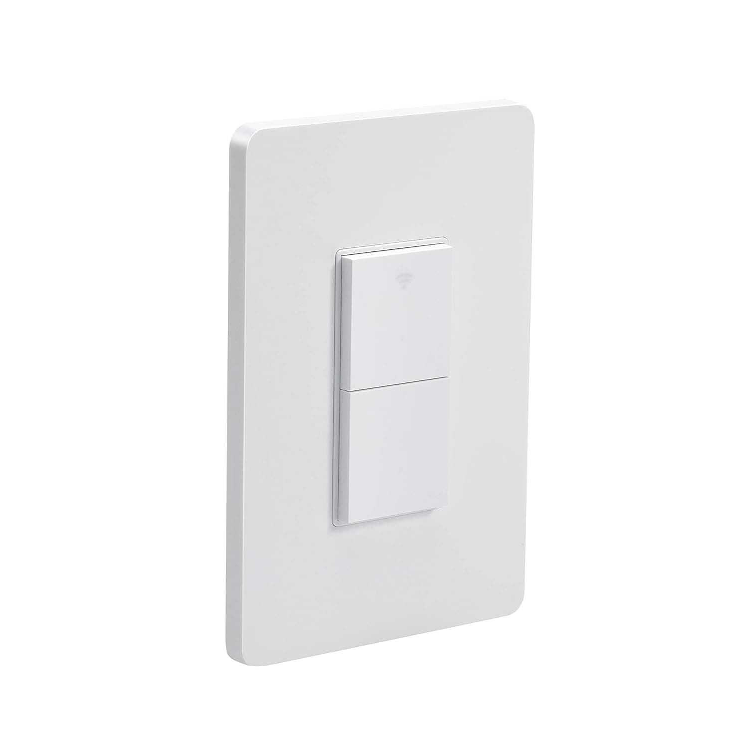 Smart Light Switch Double Rocker,No Neutral Wire,No Capacitor,Zigbee hub Required Single Live Wire Push Button,Tuya Smart Life App Remote Control Compatible with Alexa and Google Home,Minimum 5W 1Pack