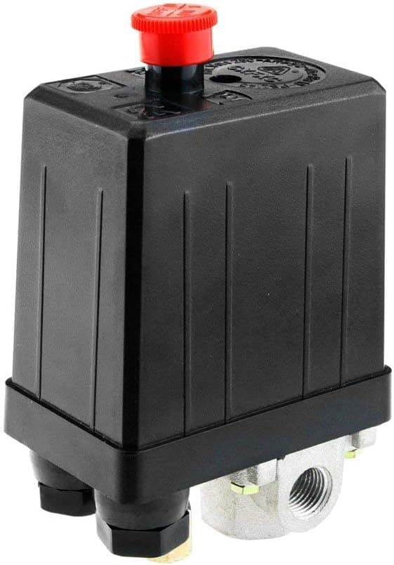 Single Phase Air Compressor Pressure Switch 4 Port Manifold 175Psi