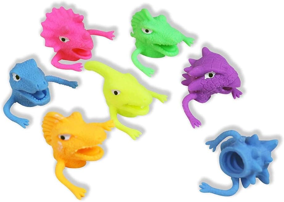 Colorful Dino Finger Puppets (Pack of 24)