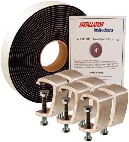 API DA102P6 Mounting Clamps & Topper Tape for Truck Caps / Camper Shells (Set of 6)