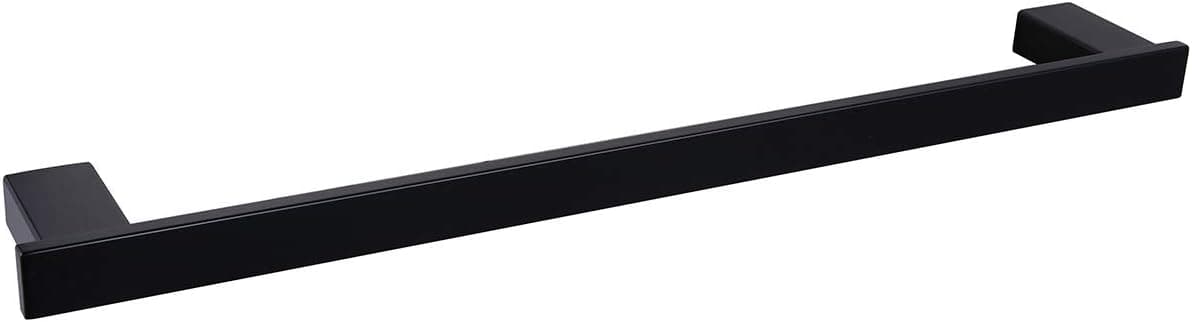 ZUKKI Towel Modern Single Towel Bar Rail SUS 304 Stainless Steel Towel bar,Single Pole Double Pole Towel Rail,Thick Towel Rail,Matte Brushed Finish for Bathroom Office-E 80cm(31inch) 4630 (Black)