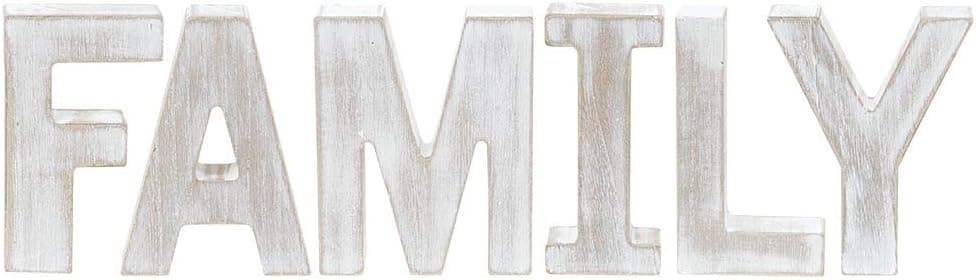 The Bridge Collection Whitewashed Wood Block Letters (Family)