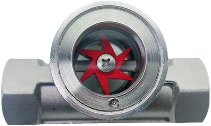 1/4" 3/8" 1/2" 3/4" 1" 1-1/2" 2" BSPT Female 304 Stainless Window Sight Glass Flow Indicator With Impeller (3/4" DN20)