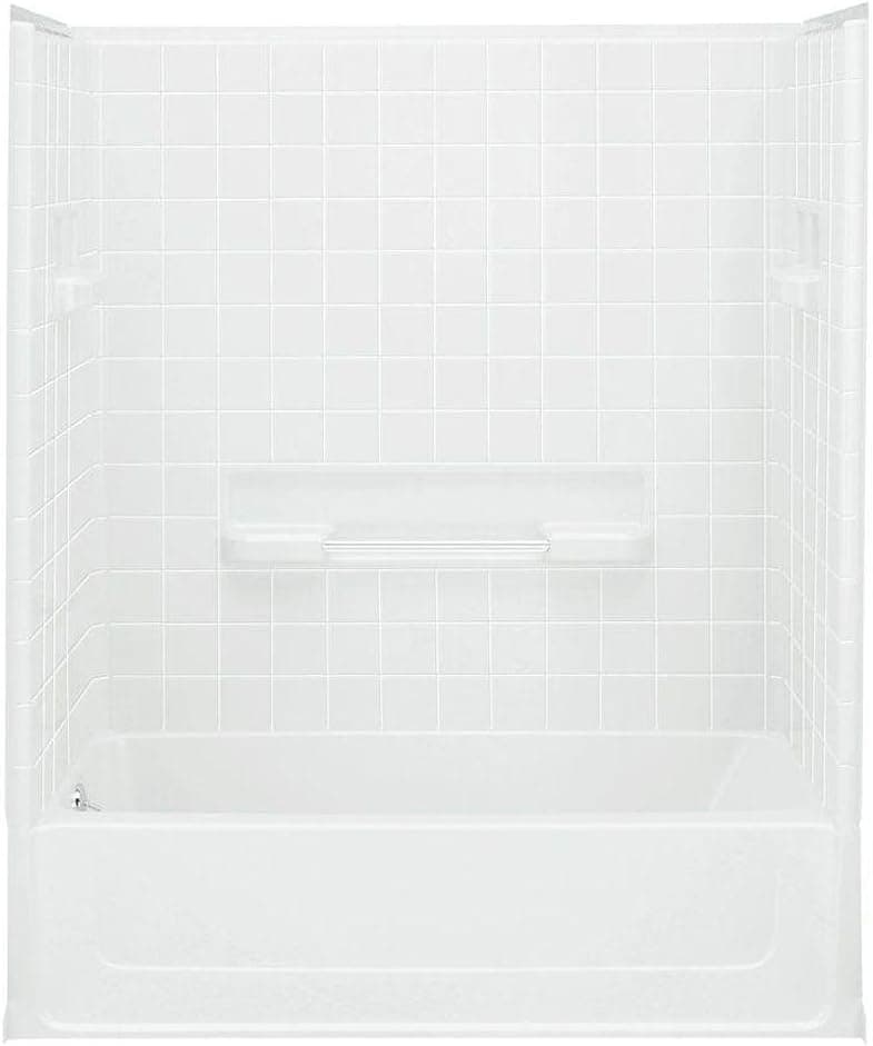 STERLING 61040110-0 All Pro Bath and Shower Kit, 60-Inch x 30-Inch x 73.5-Inch, Left-Hand, White