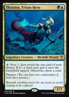 Magic The Gathering - Thrasios, Triton Hero (046/351) - Commander 2016 - Foil