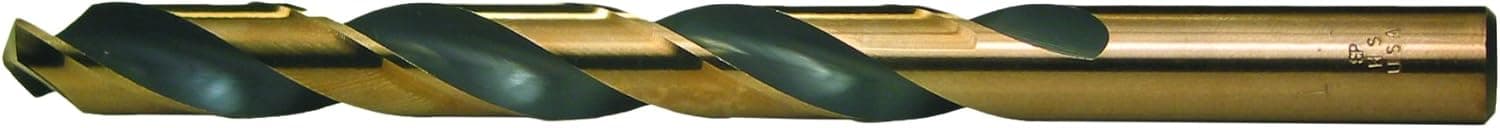 Viking Drill and Tool 49500 Type 643-UB 135 Degree Split Point Magnum Super Premium Jobber Drill Bit (10 Pack), 6.30mm