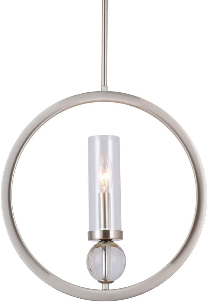 Alice House 59.7"H Contemparory Pendant Light, Brushed Nickel Finish, Modern Chandelier, Adjustable Ceiling Light Fixture for Kitchen Island, Dining Room, Bedroom, Entryway and Hallway AL6094-P1