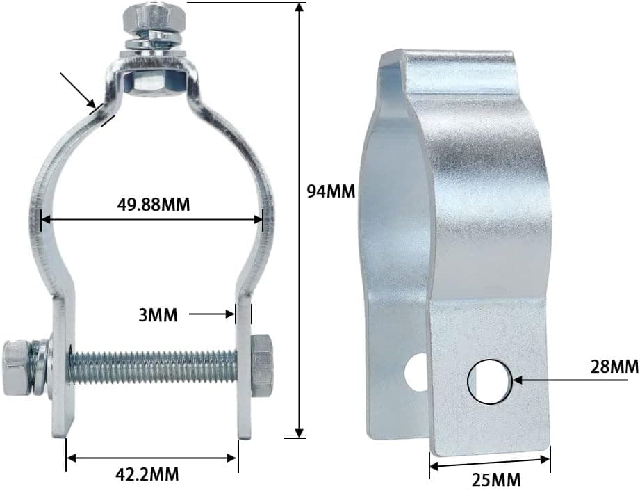 scottchen PRO Mighty Mule MMTGB Tube Gate Bracket Fits 1.6" to 2" Pipe