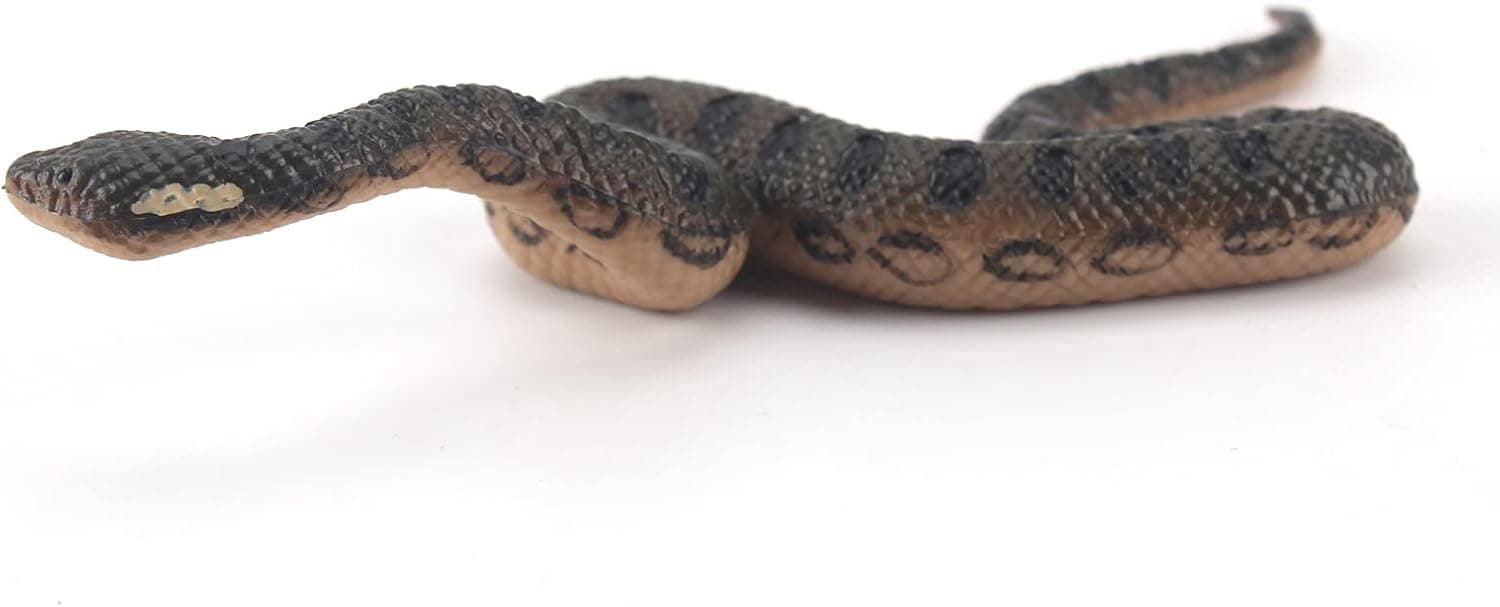 Simulation Realistic Green Anaconda Snake Wild Life Jungle Animal Action Figures Model Desktop Decoration Family Party Supplies Cake Toppers Toys for 5 6 7 8 Years Old Boys Girls Kid Toddlers