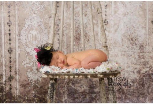 Printed Photography Background Antique Grey Damask Tc1899 Titanium Cloth Backdrop 5'x6' Ft (60"x80") Better Then Muslin or Canvas