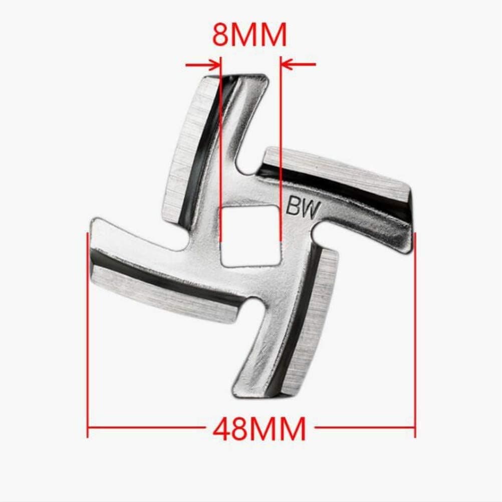 9 Set Meat Grinder Blade Food Grinding Blade, Stainless Steel Meat Grinder Plate Discs for Size 5 Stand Mixer and Meat Grinder Accessories