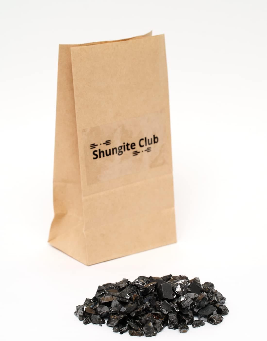 Shungite Club Elite Shungite Stone for Water Purification, Shungite Chips, Healing Crystal for Wellness (0.1 lb #0.0-0.035 Oz per Stone)