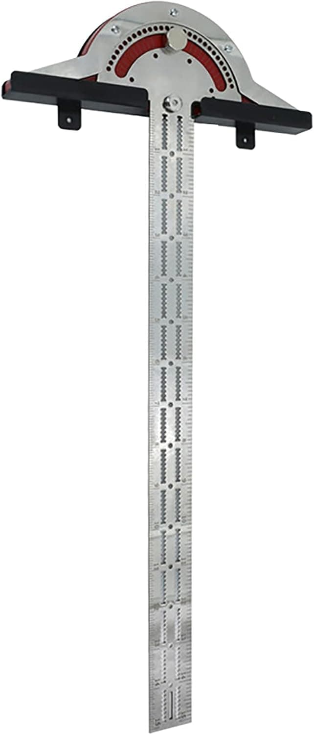Sxiocta Woodworkers Edge Rule, Angle Measurement Tool with 0-70 Degree Adjustable Protractor Stainless Steel Multi Angle Measuring Ruler for Handymen, Tilers and Craftsmen (15 inches)