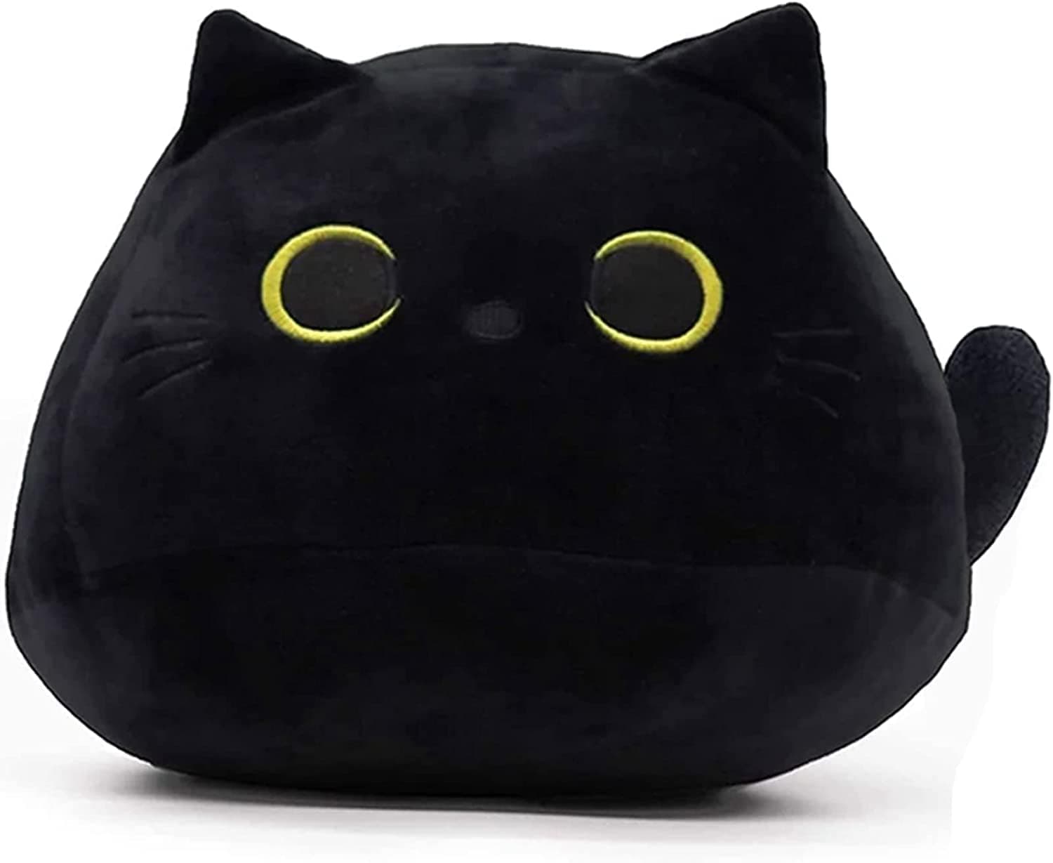 Cute Plush Stuffed Black Cat Animal Toy, Soft Hugging Pillow for Kids