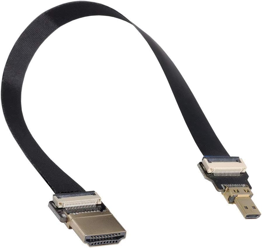 xiwai CYFPV HDMI Male to Micro HDMI Male Extension FPC Flat Cable 1080P for FPV HDTV Multicopter Aerial Photography (0.8m)