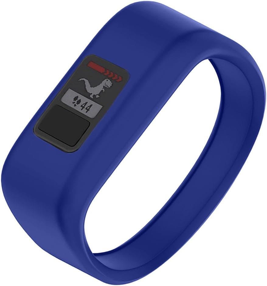 NotoCity Compatible with Garmin Vivofit JR/JR 2/3 Bands,Soft Silicone Replacement Watch Bands for Boy Girls,Dark Blue Large