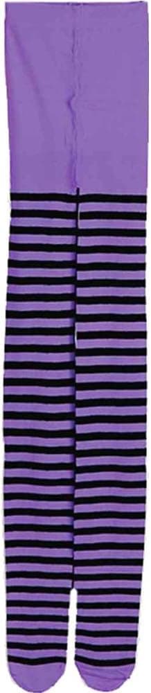 Forum Novelties Adult Striped Tights Purple/Black Stripe