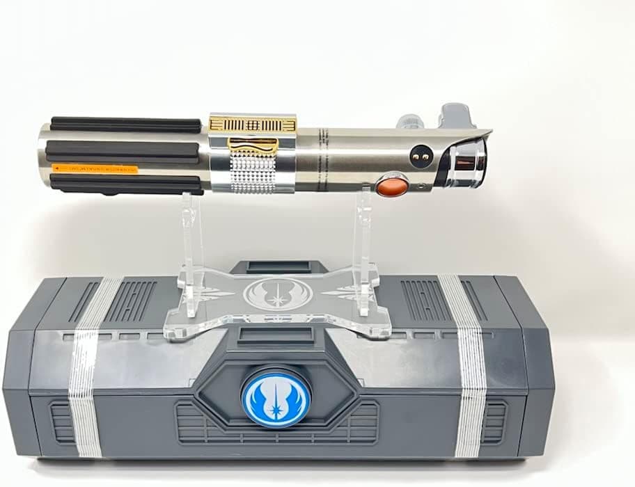 Galaxy's Edge Star Wars Anakin Skywalker Legacy Lightsaber Hilt Bundle with Custom Engraved Stand