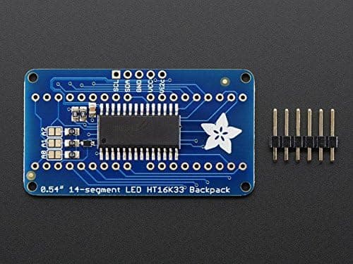 Adafruit (PID 1911) Quad Alphanumeric Display - Red 0.54" Digits w/ I2C Backpack