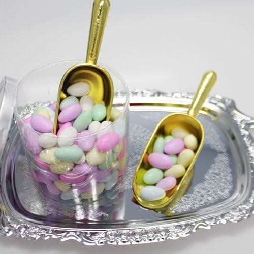 Homeford PSNS1613GD Large Plastic Candy Scoops, Large/6.25-Inch, Gold, 6-Pack