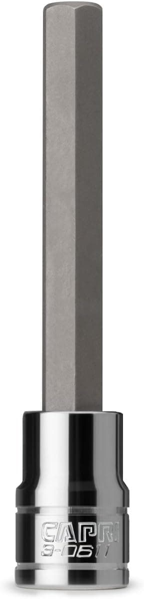Capri Tools 3-0611 Long 10 mm Hex Bit Socket, 3/8-Inch Drive, Metric
