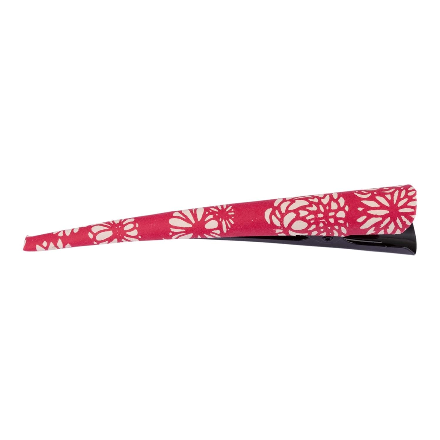 Concorde Hair Clip ( Japanese Traditional Paper ), Made in Japan, Concorde, Duckbill Hair Clips, Hair Accessory, Japanese Style, Japanese Pattern (Large-BAIKOUGIKU BOTAN Red)