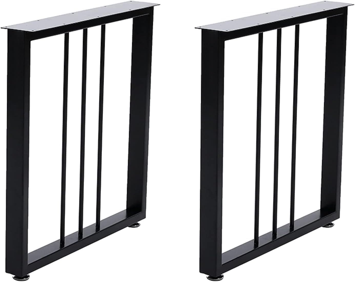 LCSDLHLSY Metal Table Leg,Table legsHeight 28" Wide 23.6" ， Square Tube Table Legs, DIY Furniture Leg, Work Tables, Conference Room Tables,Dining Talbe Leg,Computer Desk,Set of 2(Black)
