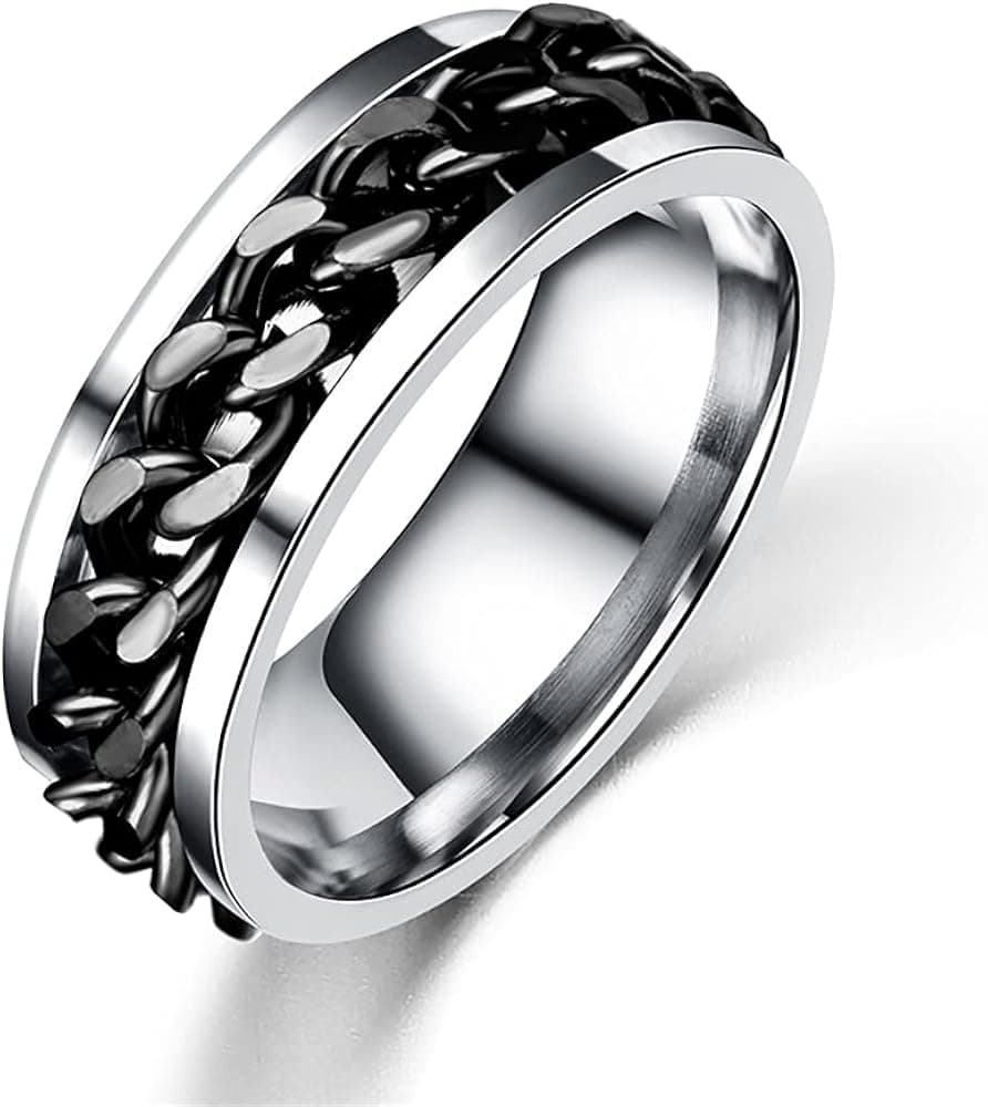 Bling Me! 2 Pack Titanium Stainless Steel Superman Ring