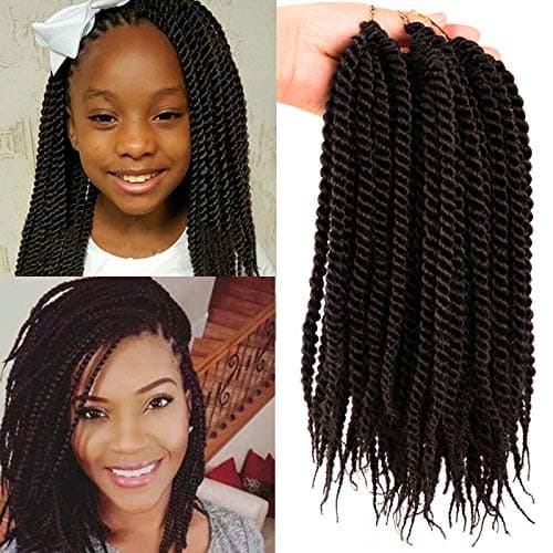Micro Crochet Braids Kids Crochet Twist Synthetic Hair Extension 10 inch Senegalese Mambo Twist #2 (1 Pack)