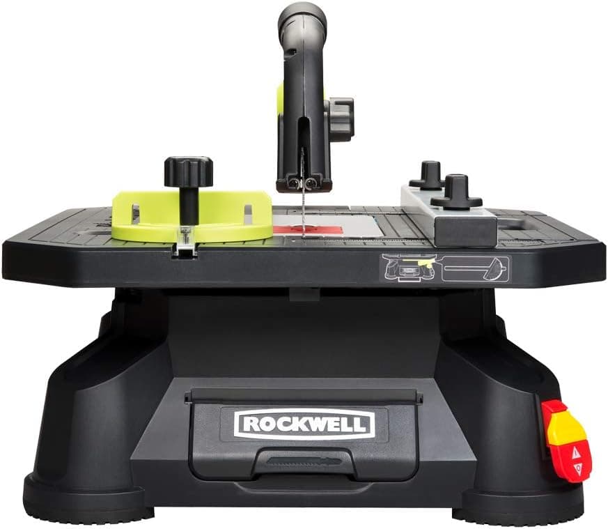 Rockwell BladeRunner X2 Portable Tabletop Saw with Steel Rip Fence, Miter Gauge, and 7 Accessories – RK7323 & RW9266 BladeRunner X2 Cross Cut Sled