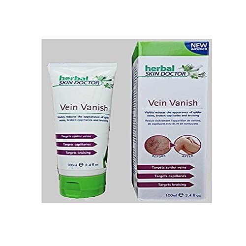 Herbal Skin Doctor Vein Vanish Cream 100ML X-Large Tube -The Professional Formula & Effective Apperance Of Spider Veins, Broken Capillaries & Bruising Painlessly