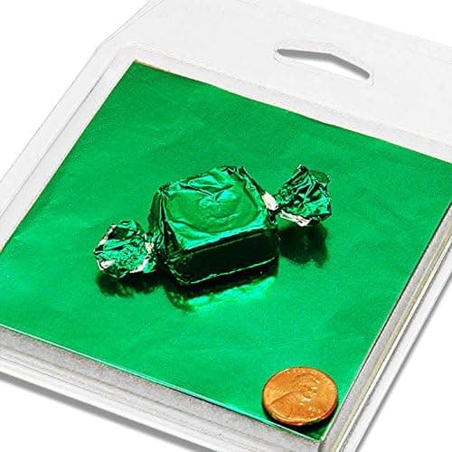 Green Foil Candy Wrappers 3 X 3