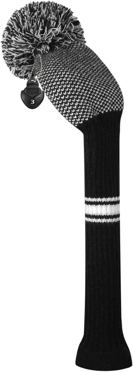 Scott Edward 1PCS Hybrid Head Cover Knit, for Fairway Wood Hybrid, with Rotating Number Tags