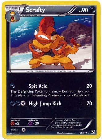 Pokemon - Scrafty (69) - Black and White