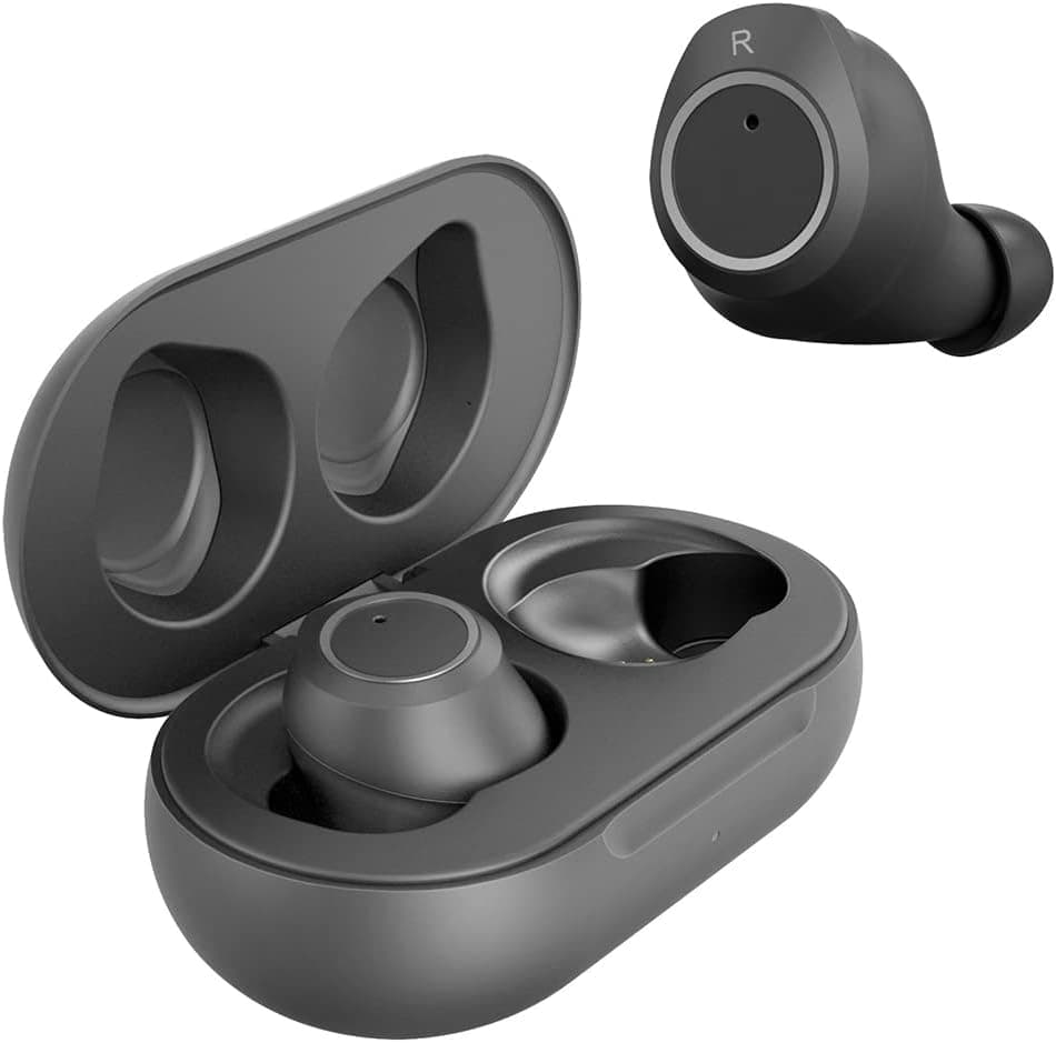 Works By ZAMZAM Wireless V5.2 Bluetooth Earbuds Compatible with Amazon Fire Stick with Charging Case for in Ear Headphones. (V5.2 Black)