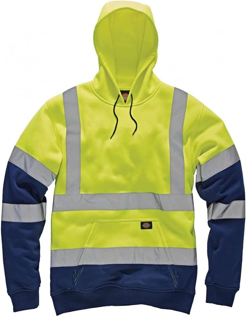 Dickies Mens Hi Vis Two Tone Hooded Sweatshirt