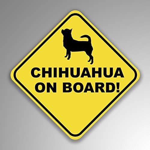 JMM Industries Chihuahua On Board Vinyl Decal Sticker Car Window Bumper 2-Pack 4-Inches by 4-Inches Premium Quality UV Protective Laminate PDS1235