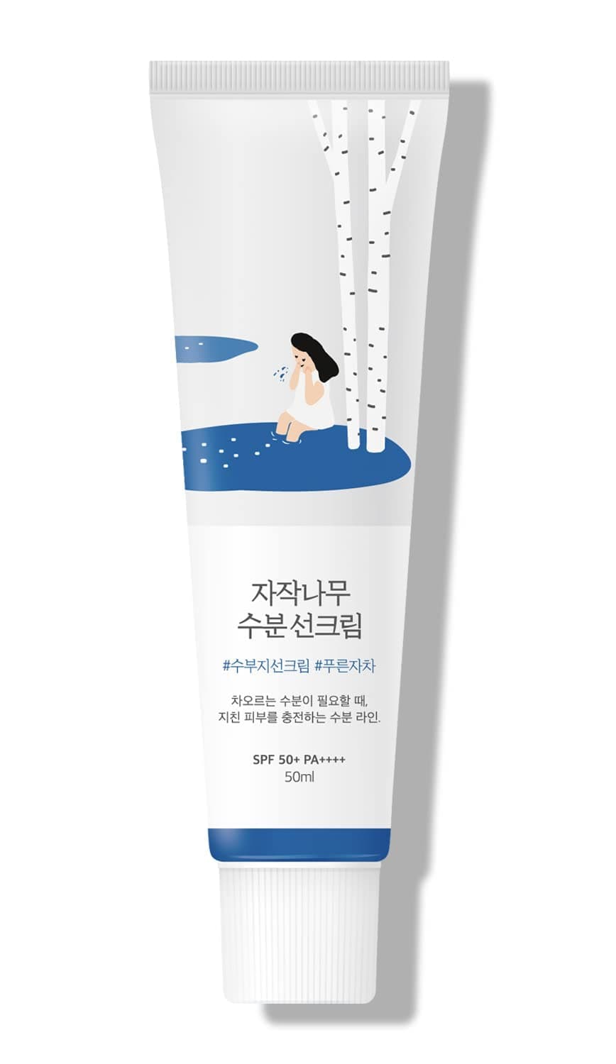 ROUND LAB Birch Juice Moisturizing Sunscreen (SPF50+ PA++++) | A moisturizing sunscreen, No White Cast, Strong UV Protection, Moist Essence Type, Ocean Friendly-Reef Safe (1.69fl.oz)