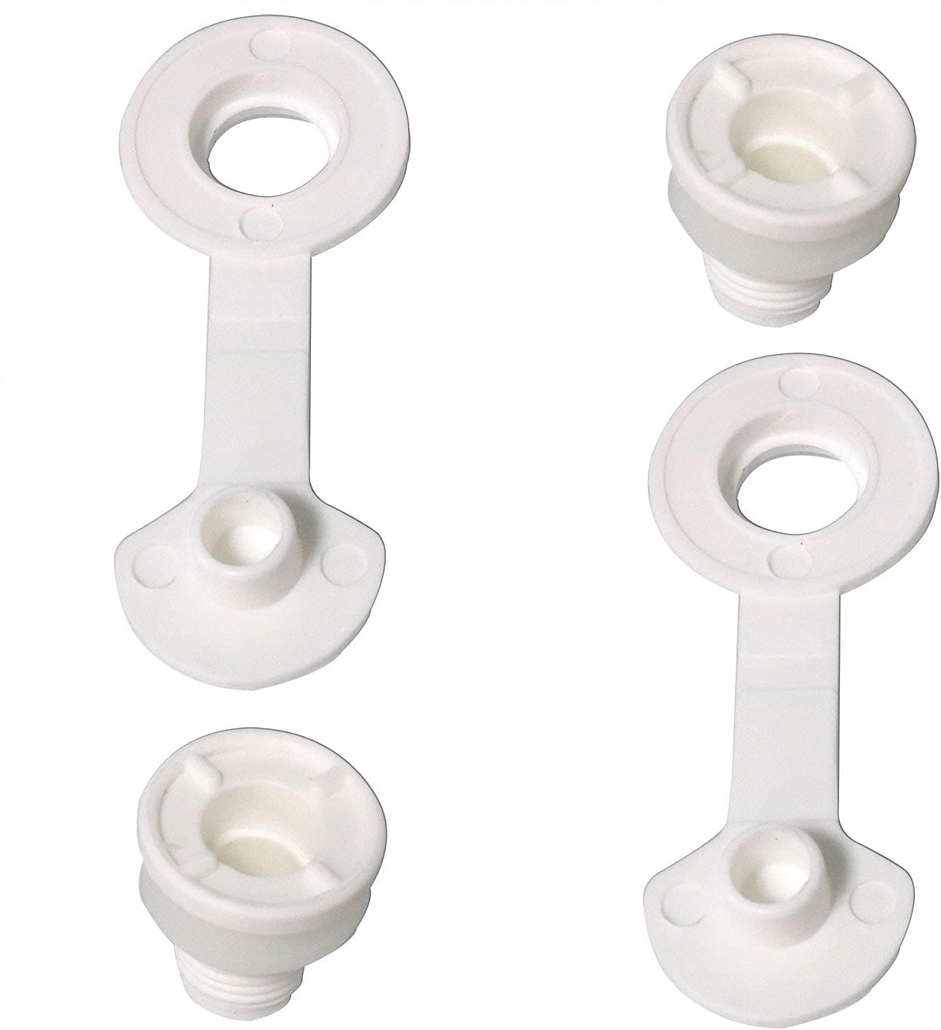 WELWIK 2 Sets Cooler Drain Plug Replacement Triple Snap Drain Plug Cooler Plug Assembly for Coolers 1.1 Inches/ 2.8 cm Shaft Length, White