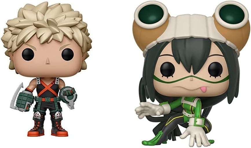 Funko POP Anime My Hero Academia Katsuki Action Figure & POP! Animation: My Hero Academia - Tsuyu Collectible Figure, Multicolor