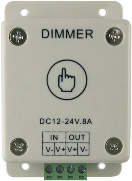 HitLights Led Tape Light Strip Touch Dimmer - Single Color, Wall-mount - 5 to 24V DC, 2A Max