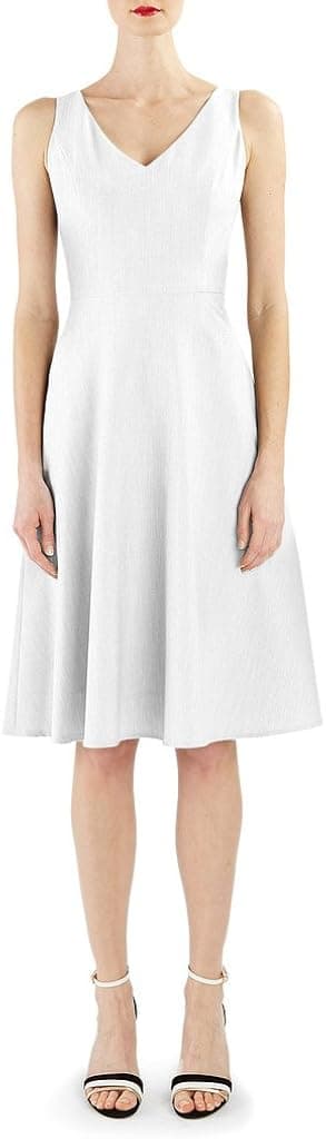 Isaac Mizrahi New York Women's Stretch V-Neck Dress