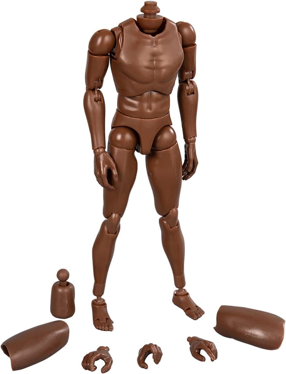 ZYAQ 1/6 Scale Narrow Shoulder Action Figure African American Male Muscular Body Toys Doll for TTM18 TTM19 Hot Toys